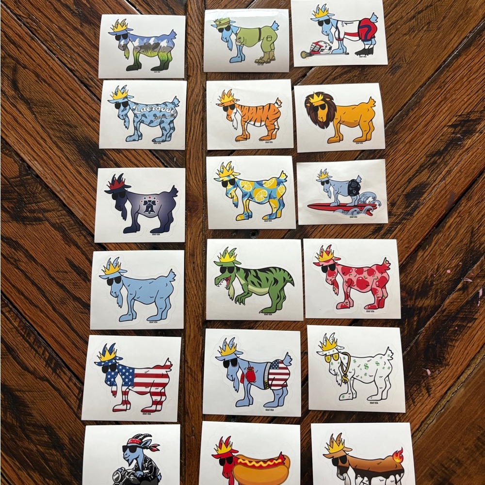 Colorful Goat Sticker Set